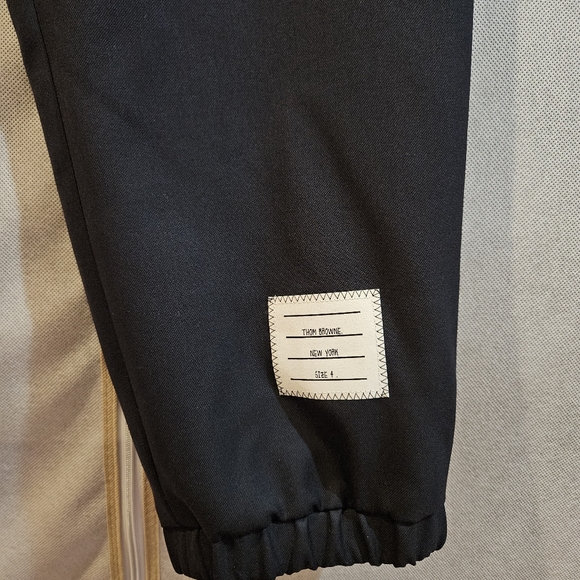 THOM BROWNE Super 120's Wool Twill Track Pants - Picture 4 of 8